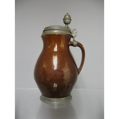 Pitcher Covered Earthenware Eighteenth.