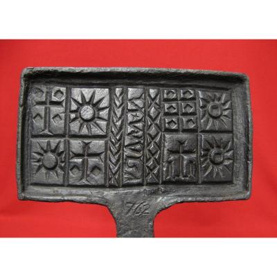 Oblivion Mold 1762. Wrought Iron Waffle Iron 18th
