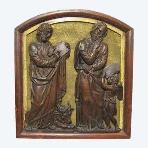 17th Century French School. Evengelists Saint Luc And Saint Mathieu.