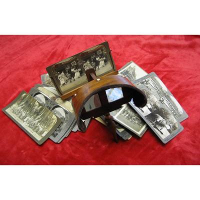 Holmes Stereoscopic Viewer With Nineteenth Maps.