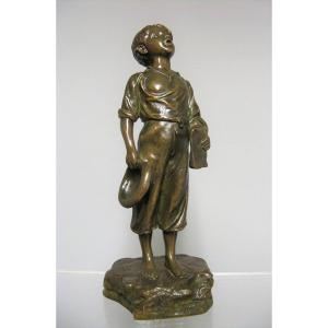 Bronze Sculpture Small Singer Signed By Antoine Bofill.