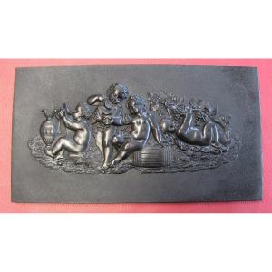 Sculpture Bas-reliefs Ebonite Bacchus Napoleon III Nineteenth.