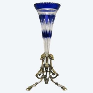 Nineteenth Cut Crystal Cornet Vase.
