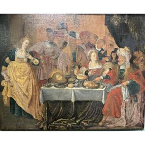 Flemish School - Frans Francken And His Workshop - The Banquet Of Herod - Early 17th Century