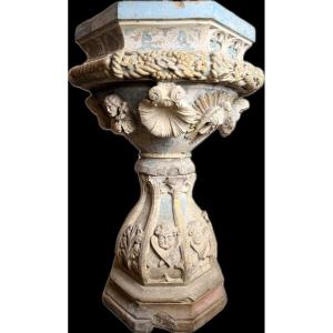 Baptismal Fonts With Rich Decors - XVIth