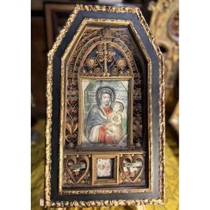 Altar Style Reliquary Painting - 18th Century