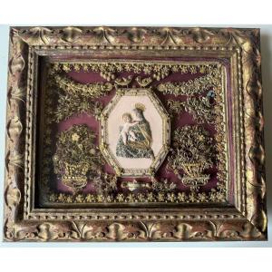 Reliquary Painting Of Saint Donat Martyr - 18th Century