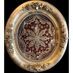 Paperolles Reliquary With Eight Holy Relics - 18th Century