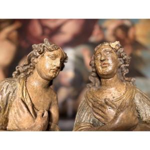 Pair Of Altar Angels – Mid 17th Century