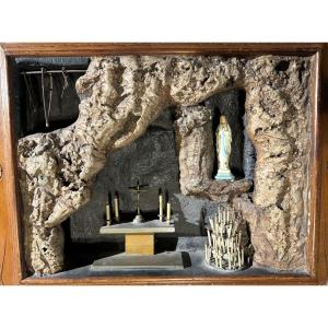 Large Diorama Of The Cave Of Lourdes -xix