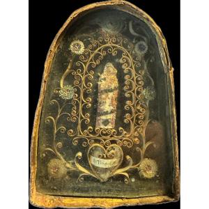 Reliquary Paperolles Of St Vincent – 18th Century