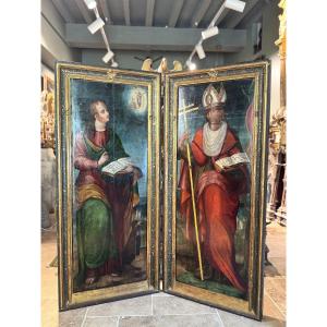 Diptych Oil On Panel – Early 17th Century