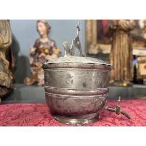 Tin Holy Water Fountain - Circa 1700