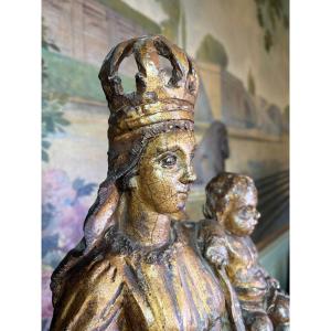 Terracotta Representation Of The Virgin And Child - 18th Century