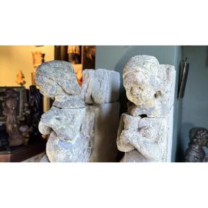 Pair Of Gothic Caryatids – France – Early 16th Century 