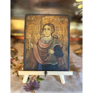Icon Of Saint Demetrius - 19th Century 