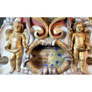 Large Reliquary With Angels - 17th Century  