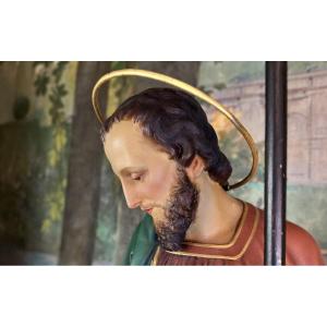 Saint Joseph With The Child - 19th Century