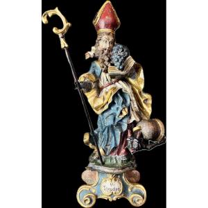 Sculpture Of Saint Theodulus - 18th Century 