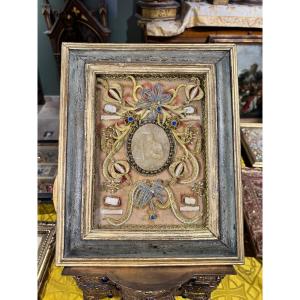 Reliquary With Four Relics And Its Agnus Dei - 19th Century 