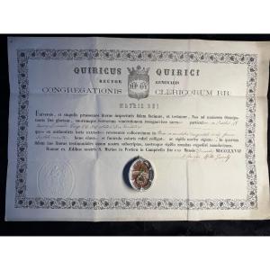 Relic Of Saint Leonardi And Its Authentic - 1868