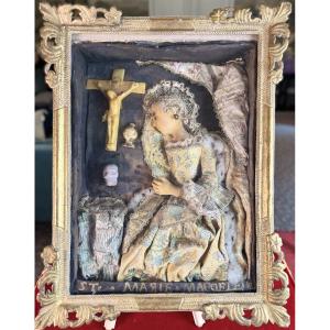 Dressed Wax Saint Mary Magdalene - 18th Century