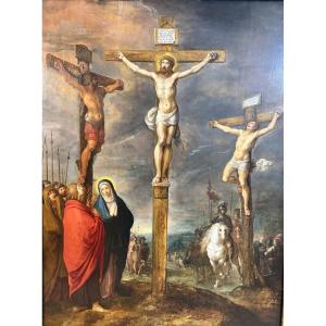 Flemish School - Frans Francken Et Son Atelier - The Crucifixion