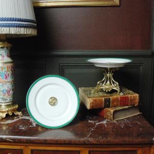 Pair Of Limoges Porcelain Presentation Cups Or Plates