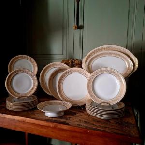 Limoges Porcelain Dinner Service By Charles Arhenfeld, 1960/80.