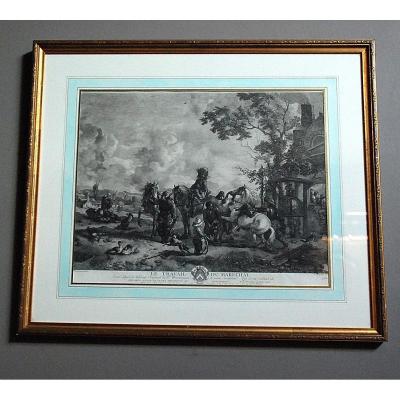 18th Century Engraving: `` Le Travail Du Maréchal ''