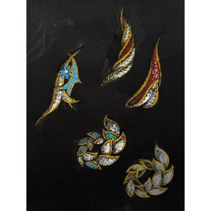 Gouache Painting Of Jewelry.