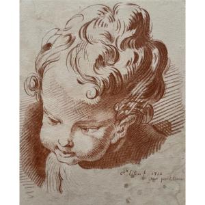 Head Of A Young Boy With Tousled Hair. C.1770