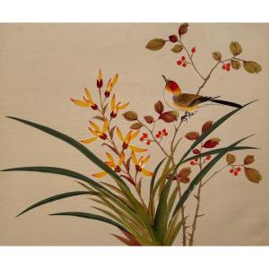 Painting On Silk. 20th Century.