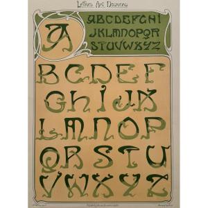 Lettres Art Nouveau. C.1900