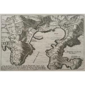 View Of The Port And Surroundings Of Villefranche. C.1691