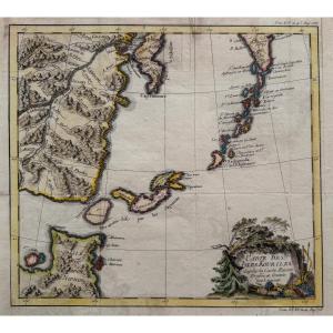 Map Of The Kuril Islands. C. 1750