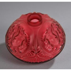 Lalique Crystal Vase-bottle, "psyché" Model
