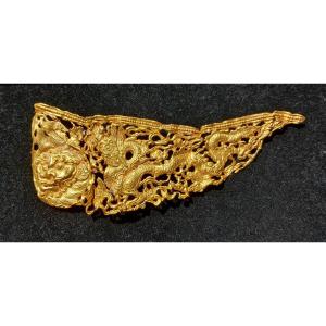 Fragment Au Dragon – Dynastie Ming – Période Xuande – Or 22 Carats