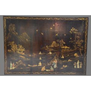 Chinese Lacquer Panel, Maison Jansen Taste