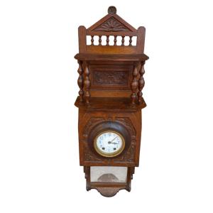 Victorian Wall Clock Jw Benson Wood 1847 Japy Frères Movement