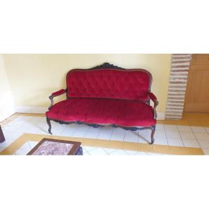 Salon Napoléon 3 Noir Et Rouge