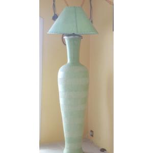 Large Green Ceramic Lamp