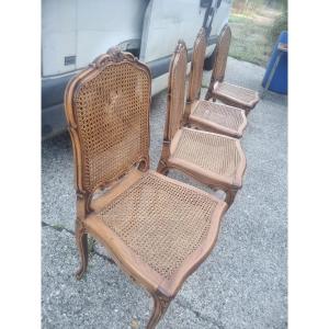 4 Regency Style Cane Chairs