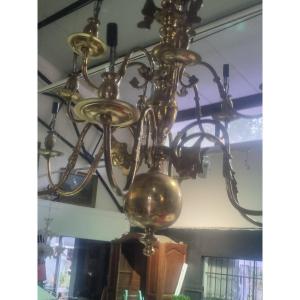 19th Century Dutch 12-branch Chandelier