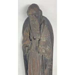 Saint Anthony. Wooden Carving. Spain. XV Th Century