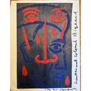Sauphar Serge 1922 - 1987. Portrait Of Marcel Bigeard