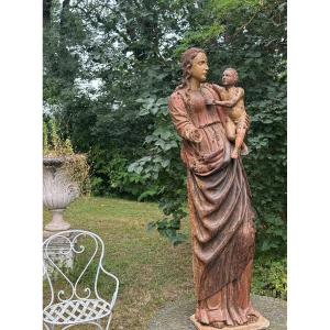 Large Virgin And Child & Tuscany & End Of 14th Century
