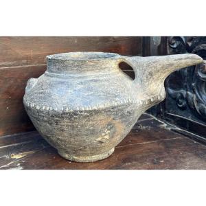 Grey Terracotta Libatory Vase