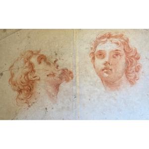 Two Studies Of Male Faces