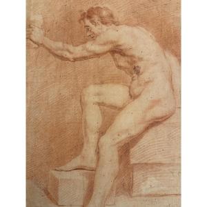 Academy Of Male Nudes - Sanguine, 18th Century